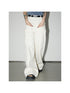 Peoplesense Classic White Cotton Wide Leg Jeans Relaxed Fit For Everyday Comfort