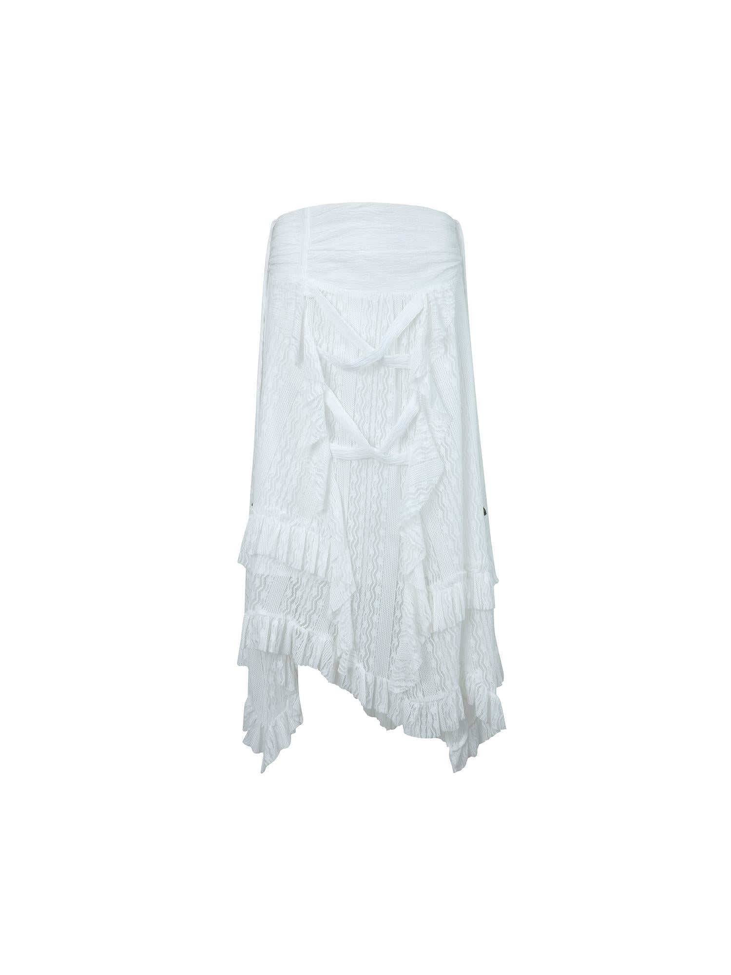 DoublePunch Bohemian Punk Asymmetric Hem Low Waist Flared Mini Skirt