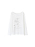 atrandom Flowy Off-Shoulder Printed Blouse Long Sleeve Sunshirt Top
