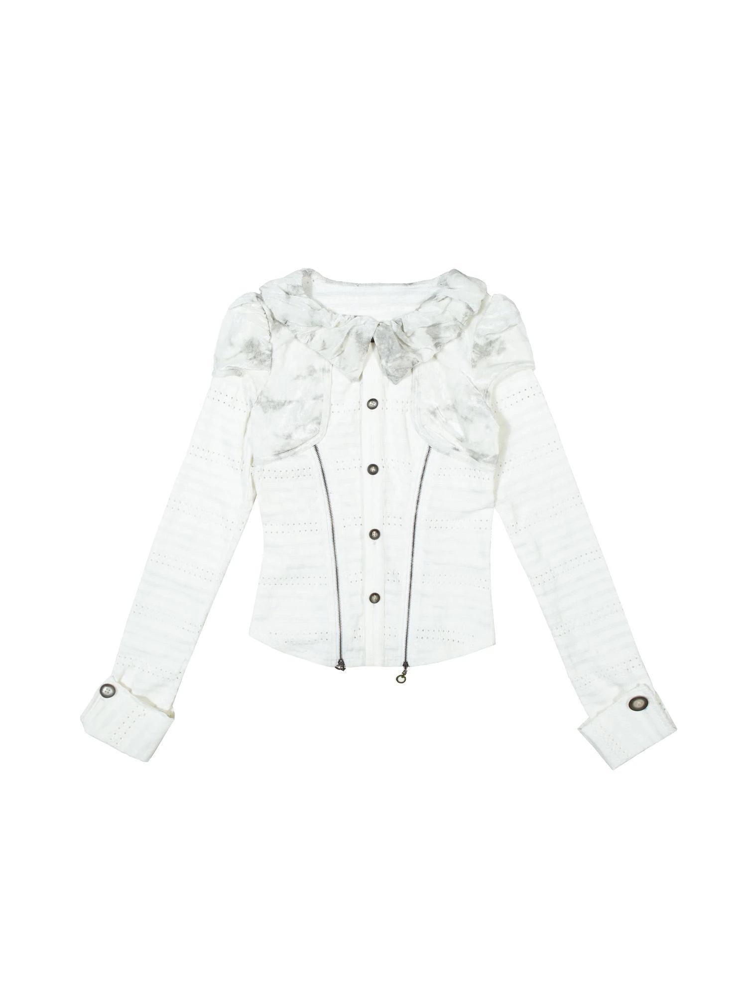 Punk Revival Recyclable Bubble Collar Blouse