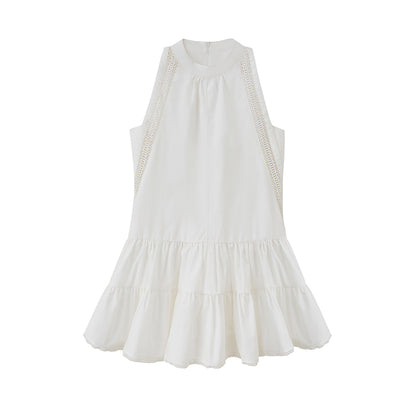DIDDI MODA Elegant Beaded Butterfly Halter Dress