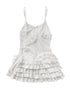 WSW WUSHENWU Lace Trim Ballet Flare Top