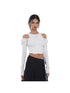 SweetChilling Off Shoulder Puff Sleeve Knit Top & Vest Set Women Sweaters