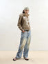 3 D Fun Charm Distressed Print Classic Blue Jeans