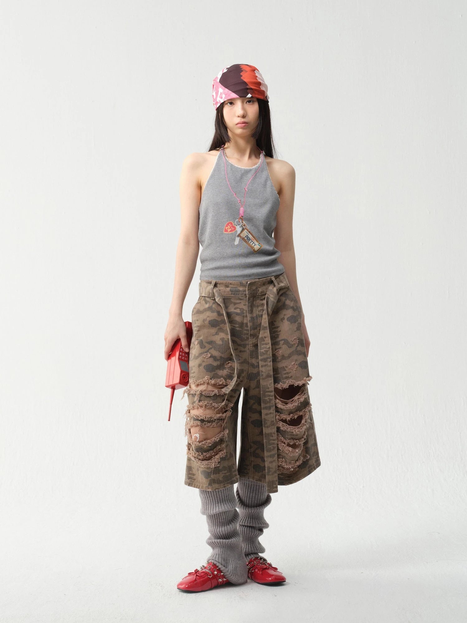 Adjustable Lace Trim Halter Top With Backless Design