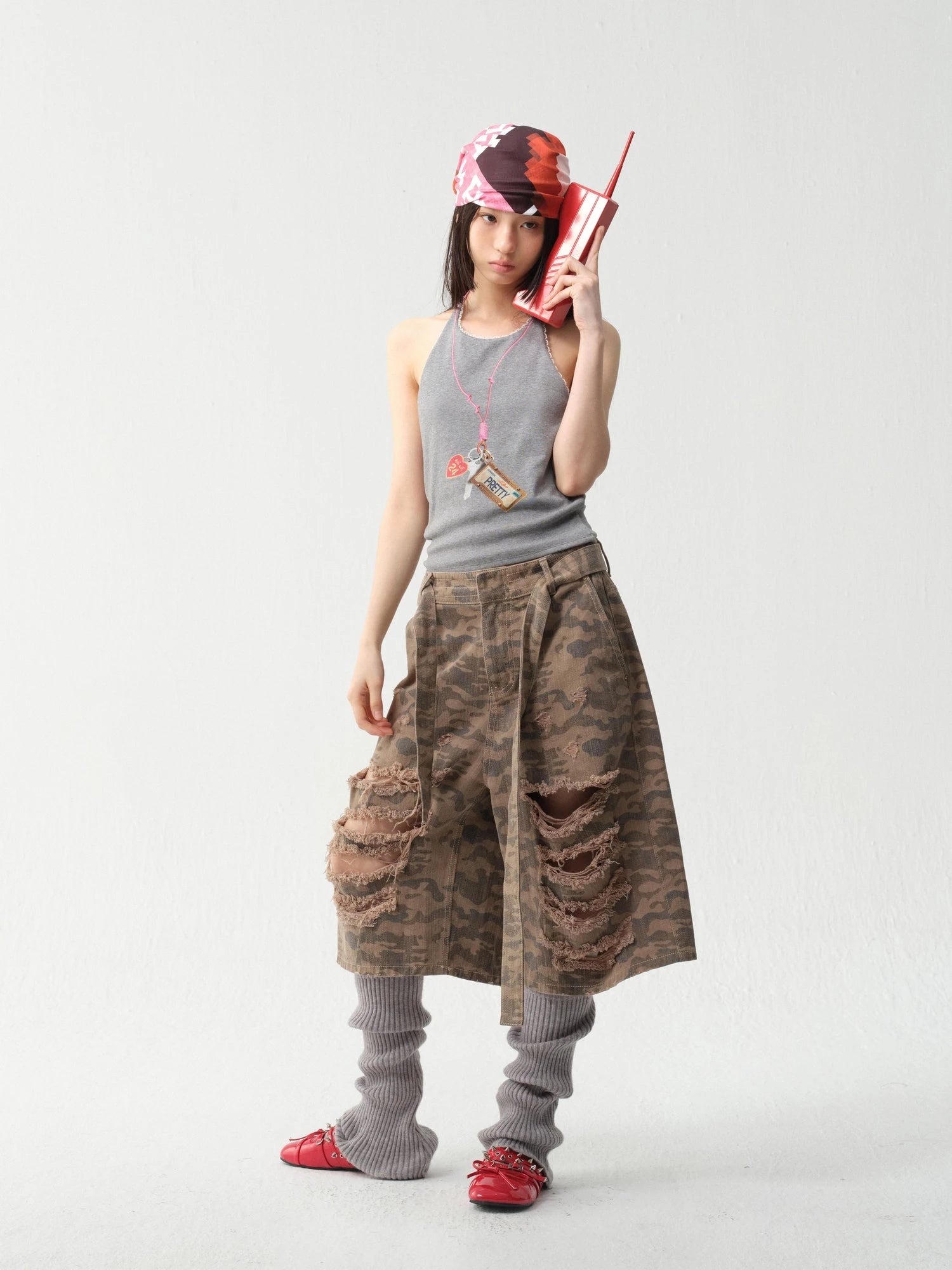 Adjustable Lace Trim Halter Top With Backless Design