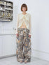 wii wil Beige Reversible Openwork Ruffle Women&
