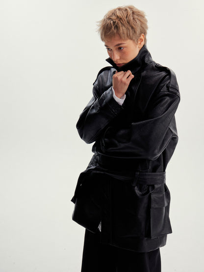 wii_wil_Belted_Stand_Collar_Midlength_Zippered_Women&