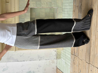 wii_wil_Black_Grey_Shell_Embroidery_Multi_Color_Spliced_Wool_Women&