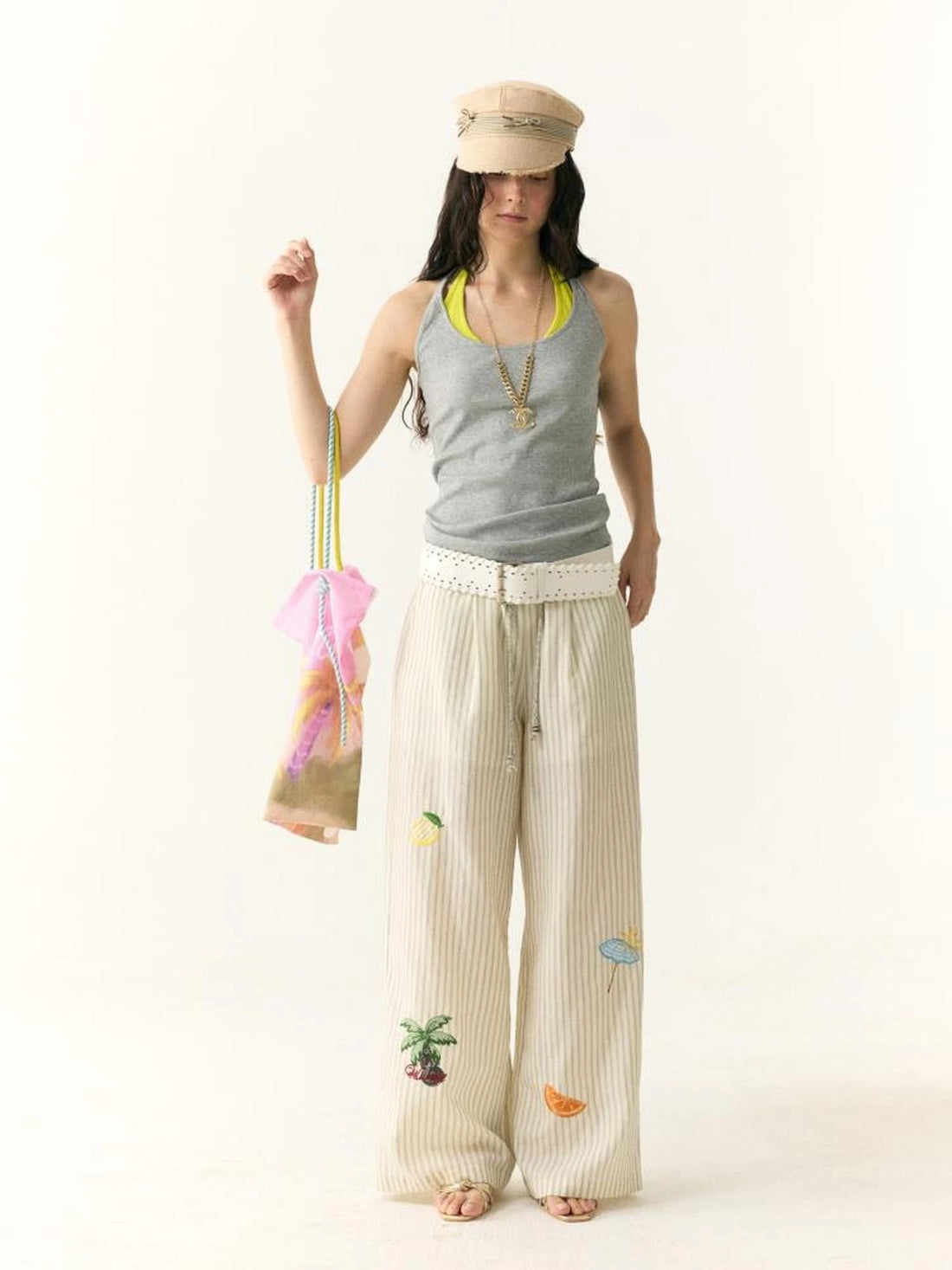 Contrast Trim Layered Tank Top