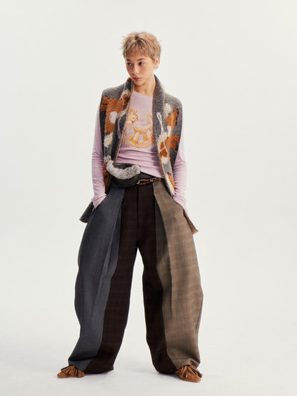 wii wil Dark Gray Vintage Rocking Horse Plush Women&