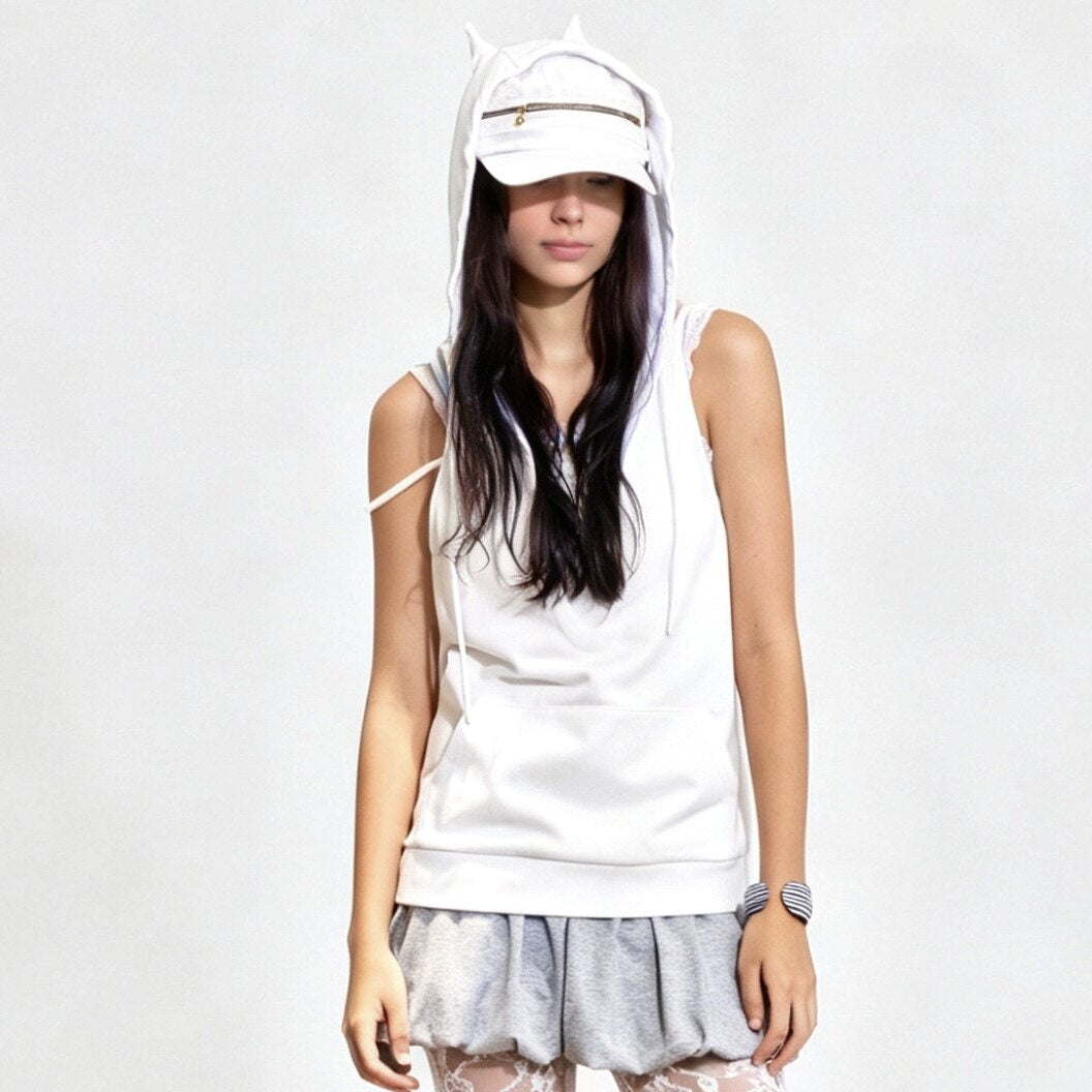 wii_wil_Devil_Horn_Hooded_Deep_V_Vest_Women&