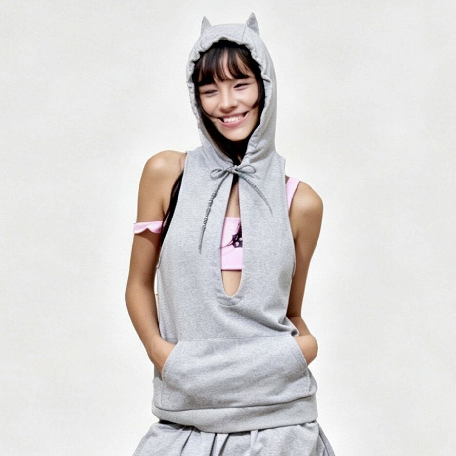 wii_wil_Devil_Horn_Hooded_Deep_V_Vest_Women&