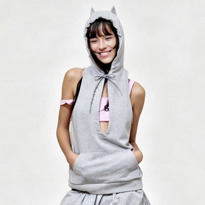 wii_wil_Devil_Horn_Hooded_Deep_V_Vest_Women&