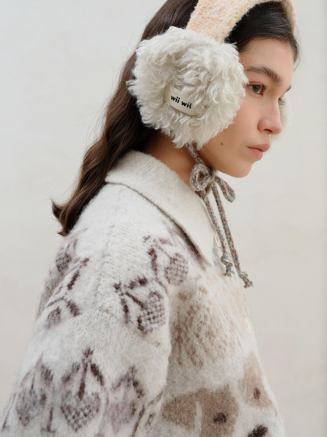 wii wil Double Tone Wool Blend Winter Ear Muffs