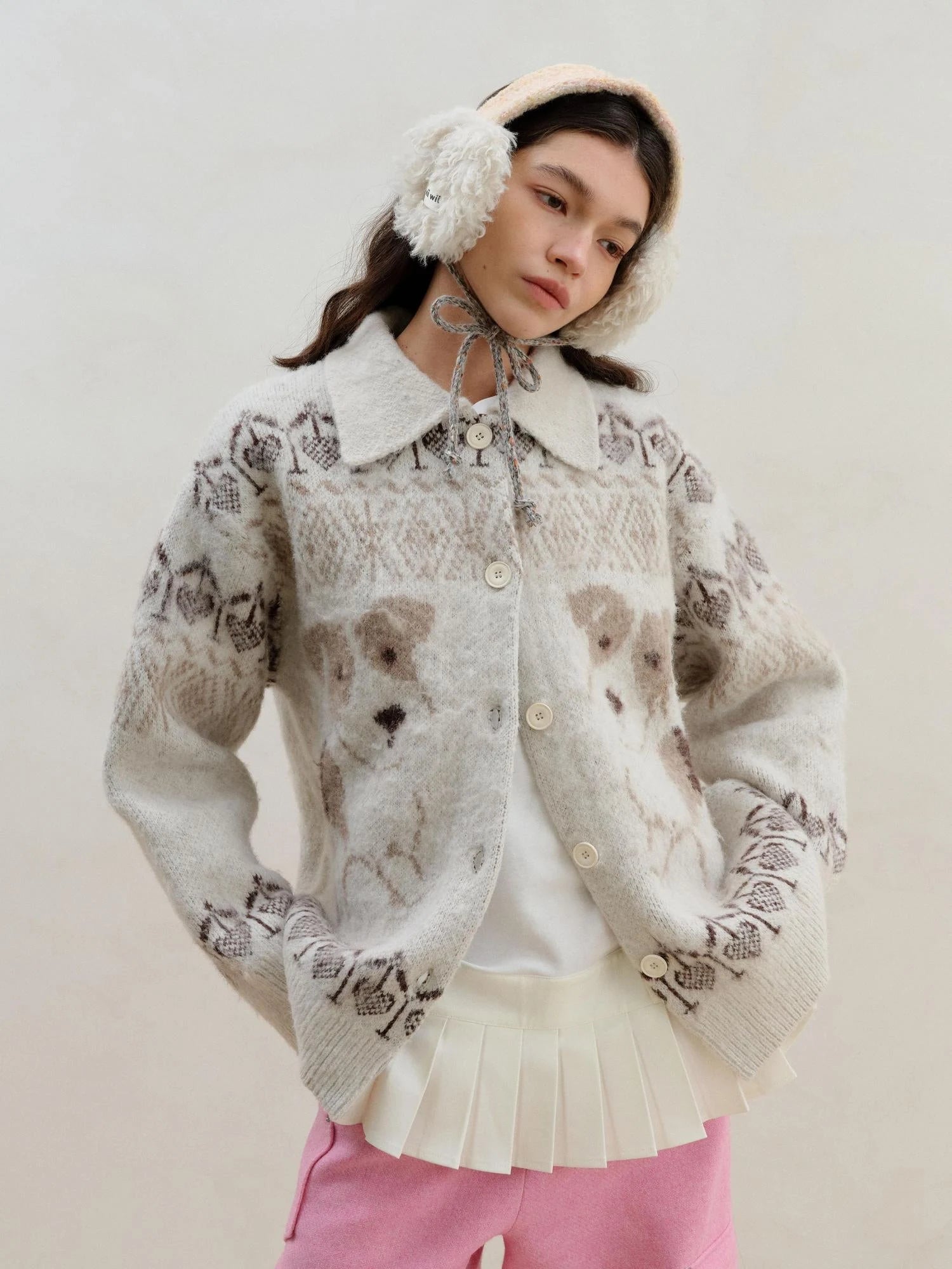 Double Tone Wool Blend Winter Ear Muffs