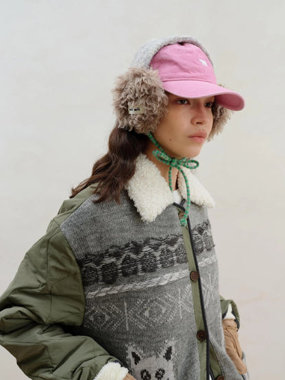 Double Tone Wool Blend Winter Ear Muffs