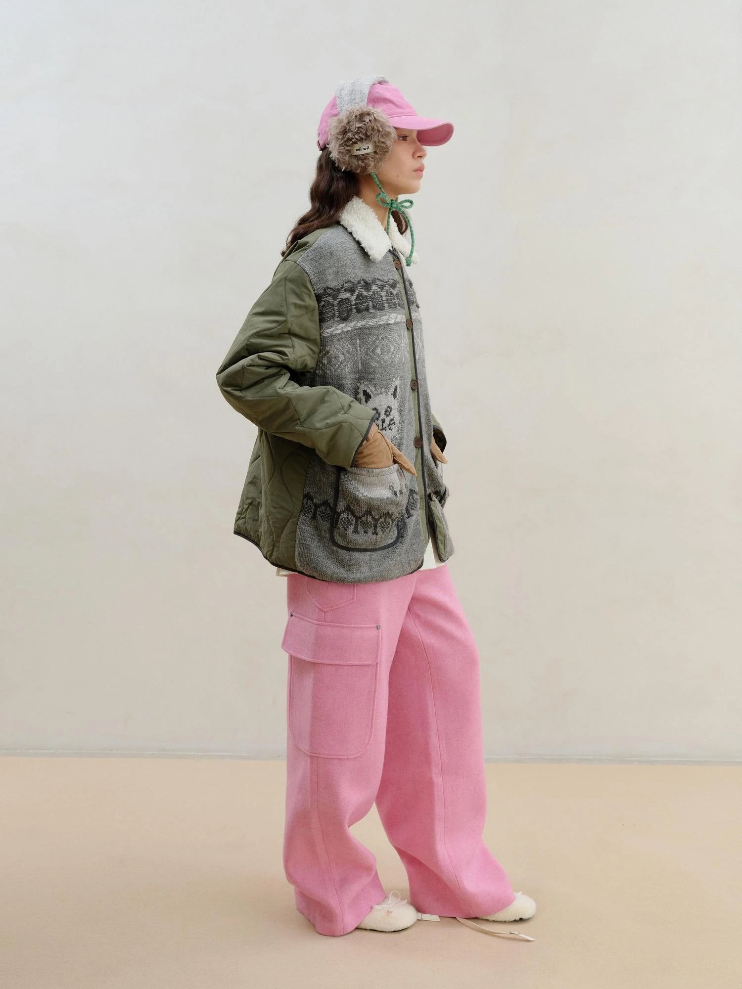 Double Tone Wool Blend Winter Ear Muffs