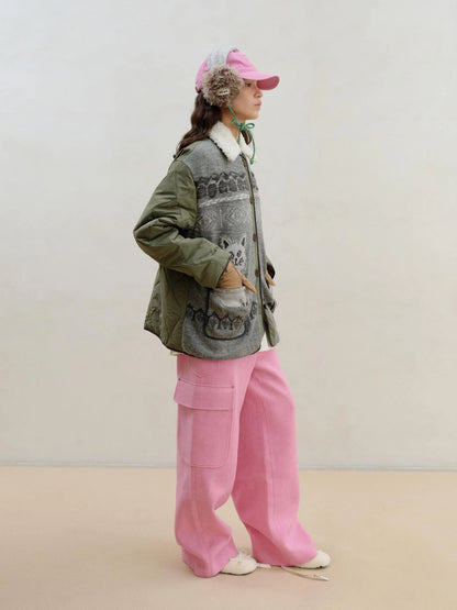 Double Tone Wool Blend Winter Ear Muffs