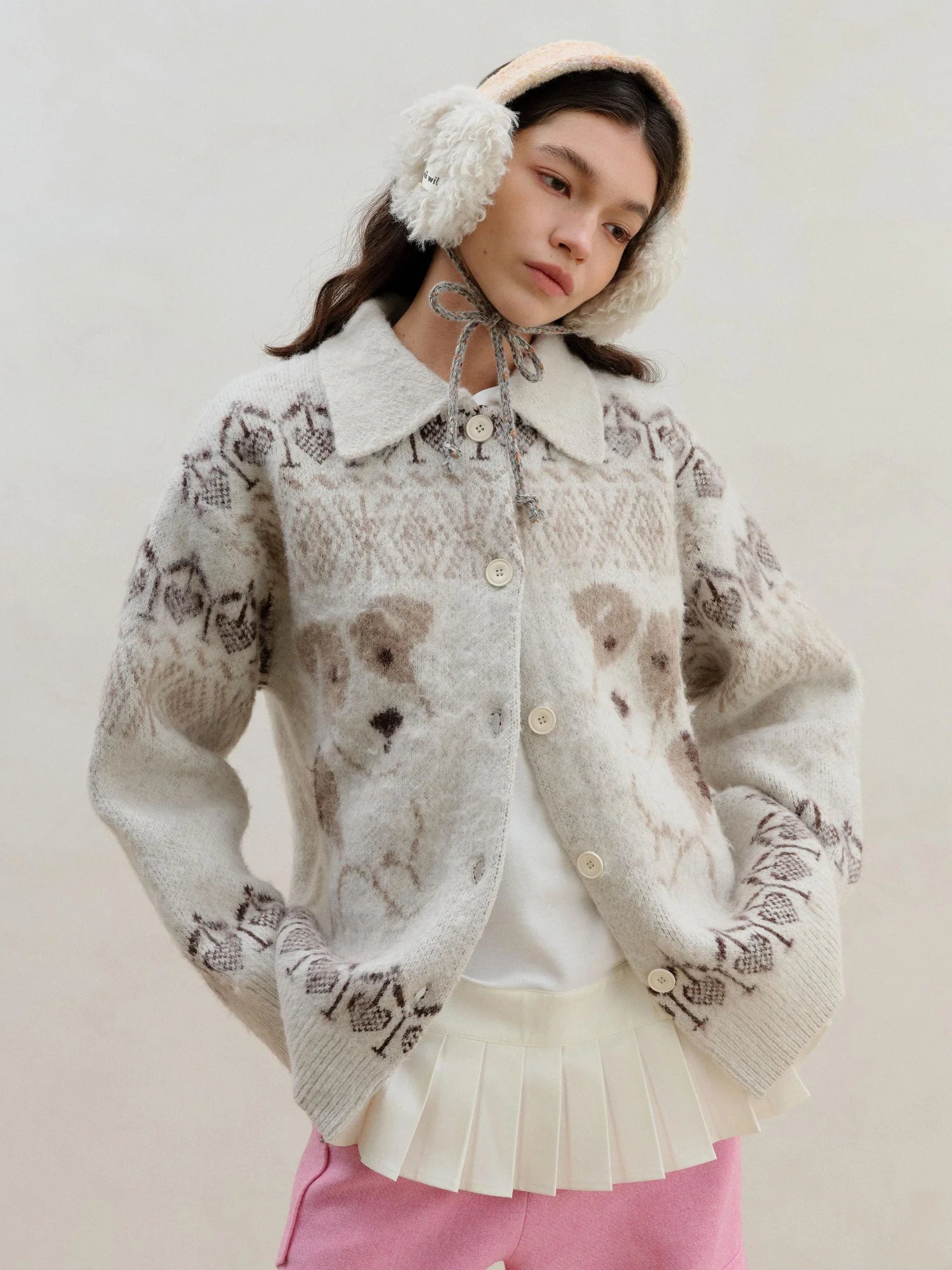 Double Tone Wool Blend Winter Ear Muffs