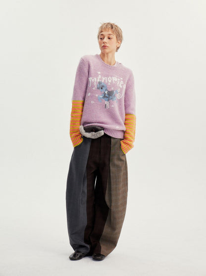 wii wil Dreamy Colorblock Pony Jacquard Women&