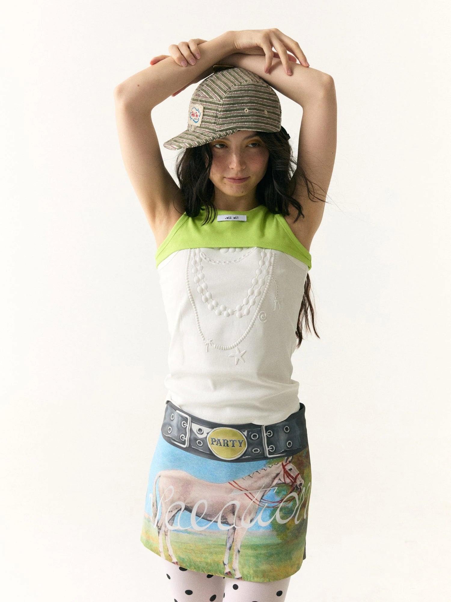 Floral Print Safety Shorts Skirt with Detachable Belt