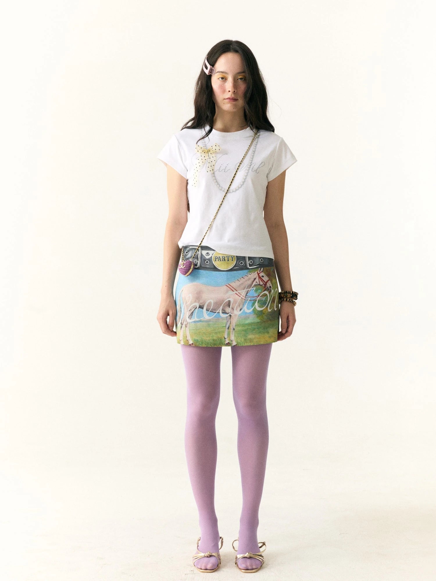 Floral Print Safety Shorts Skirt with Detachable Belt
