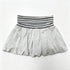wii_wil_Gray_Striped_Waistband_Ruched_Bubble_Hem_Women&