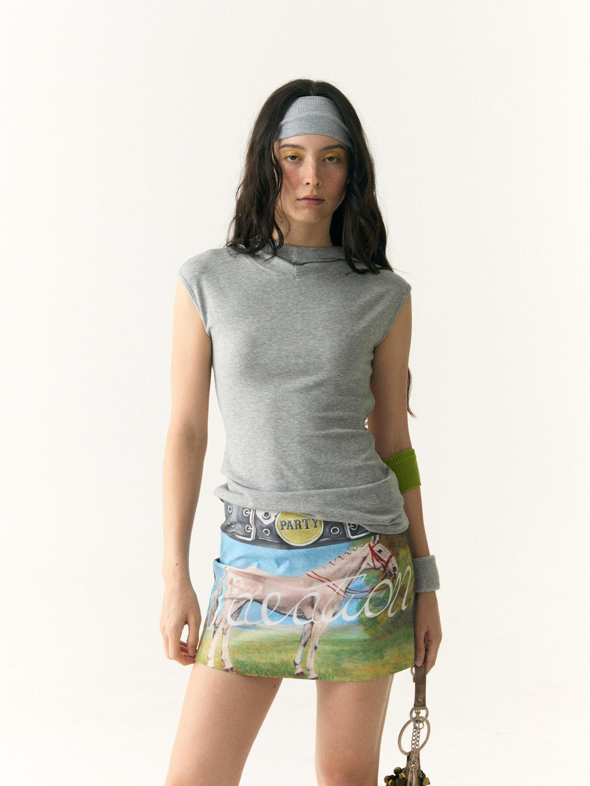 wii wil Hooded Open Back Cross Print Modal Lyocell Women&