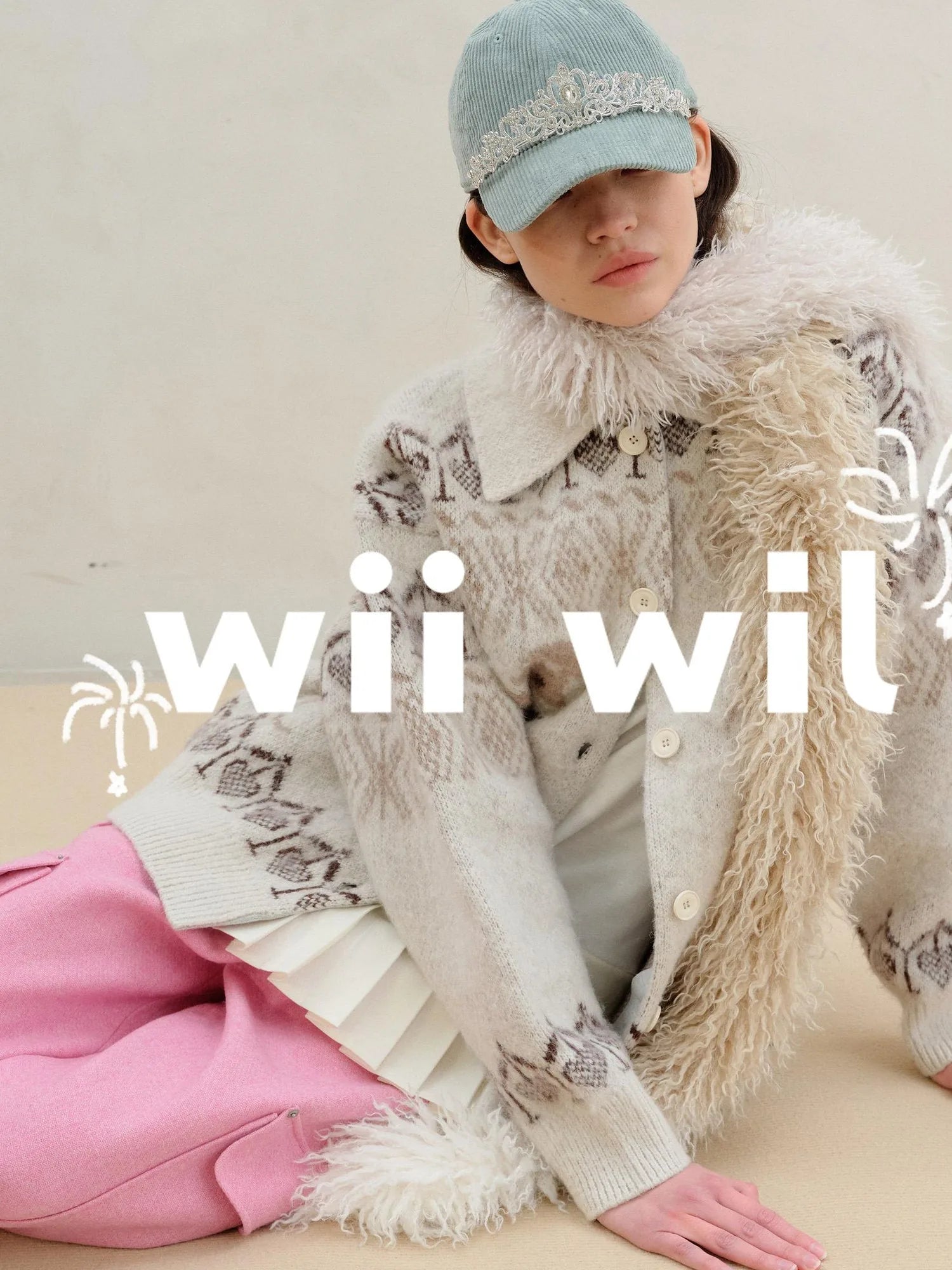 Three Tone Milk Tea Long Plush Scarf