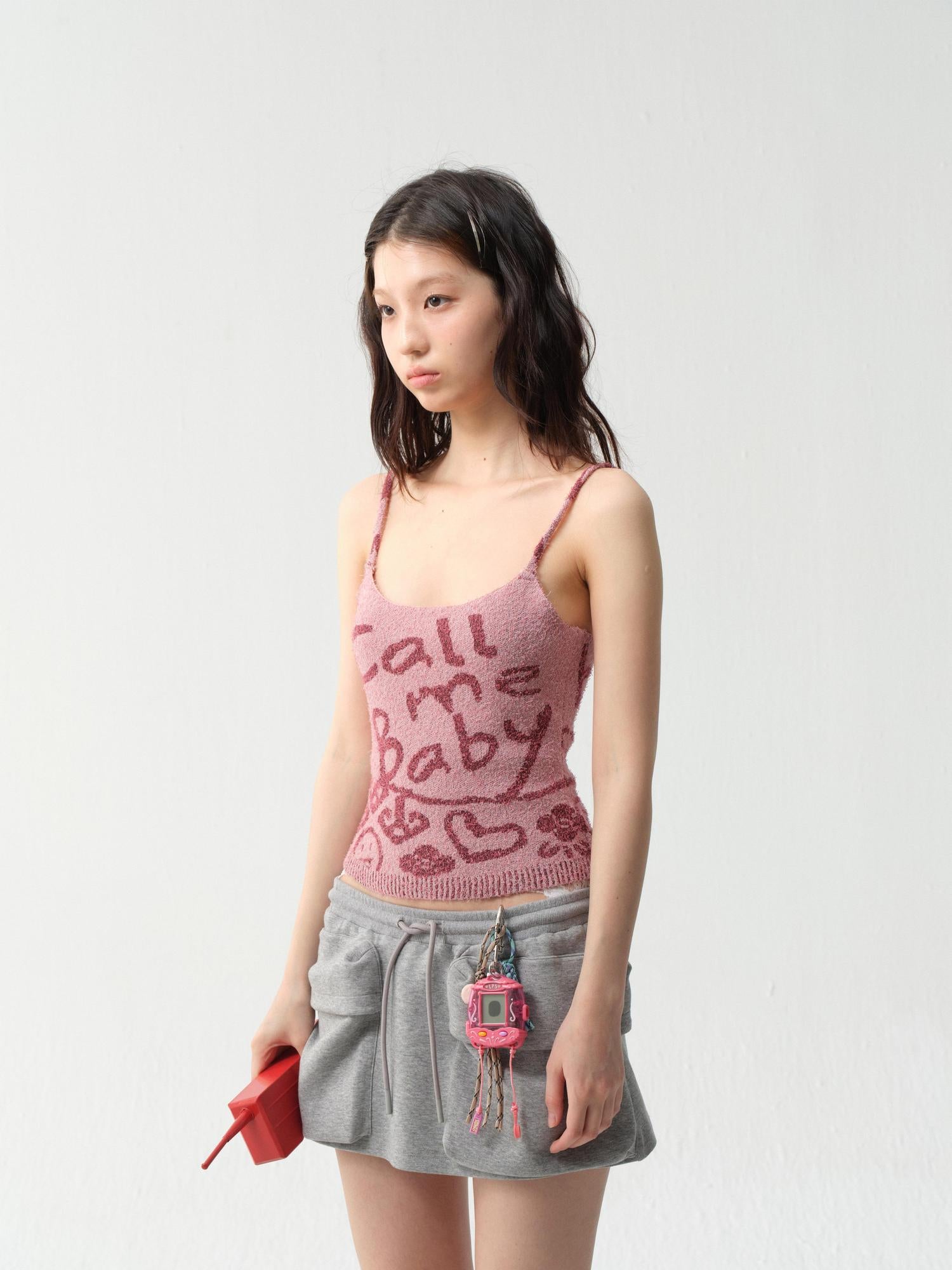 wii wil Wii Wil Pink Knit Summer Vest Top Baby