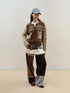Wool Blend Patchwork Trousers With Shell Embroidery