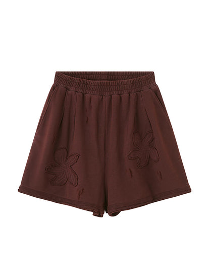 DIDDI MODA Vintage Washed Floral Otton Ounge Horts