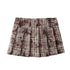 DIDDI MODA Vintage Plaid Shirt Pleated Skirt Set Retro Punk Style