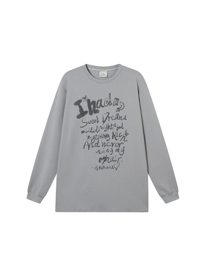 Wish Tee Loose Graphic Print Top For Luck And Style