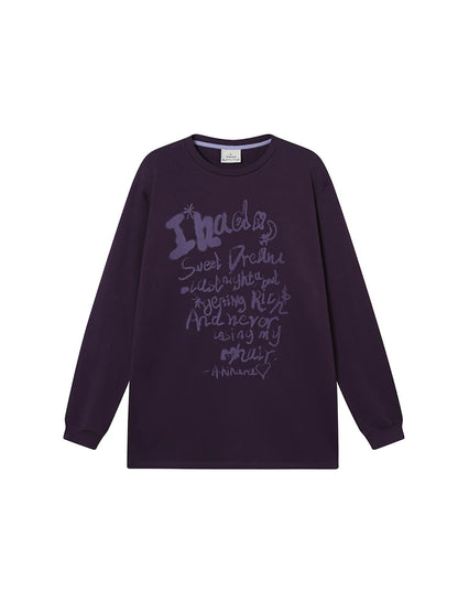 Wish Tee Loose Graphic Print Top For Luck And Style
