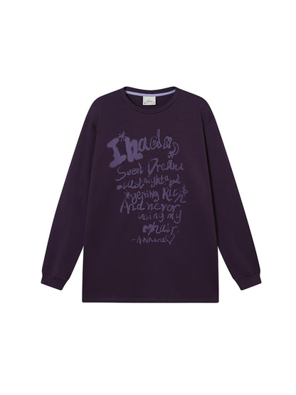 Achihara Wish Tee Loose Graphic Print Top For Luck And Style