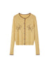 DIDDI MODA Cozy Shell Embroidered Puppy Knit Cardigan