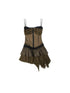 NO ROMANCE Dark Punk Patchwork Lace Asymetric Leopard Print Bodycon Dress
