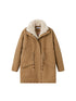 DIDDI MODA Longline Quilted Parka With Fur Trim Relaxed Fit