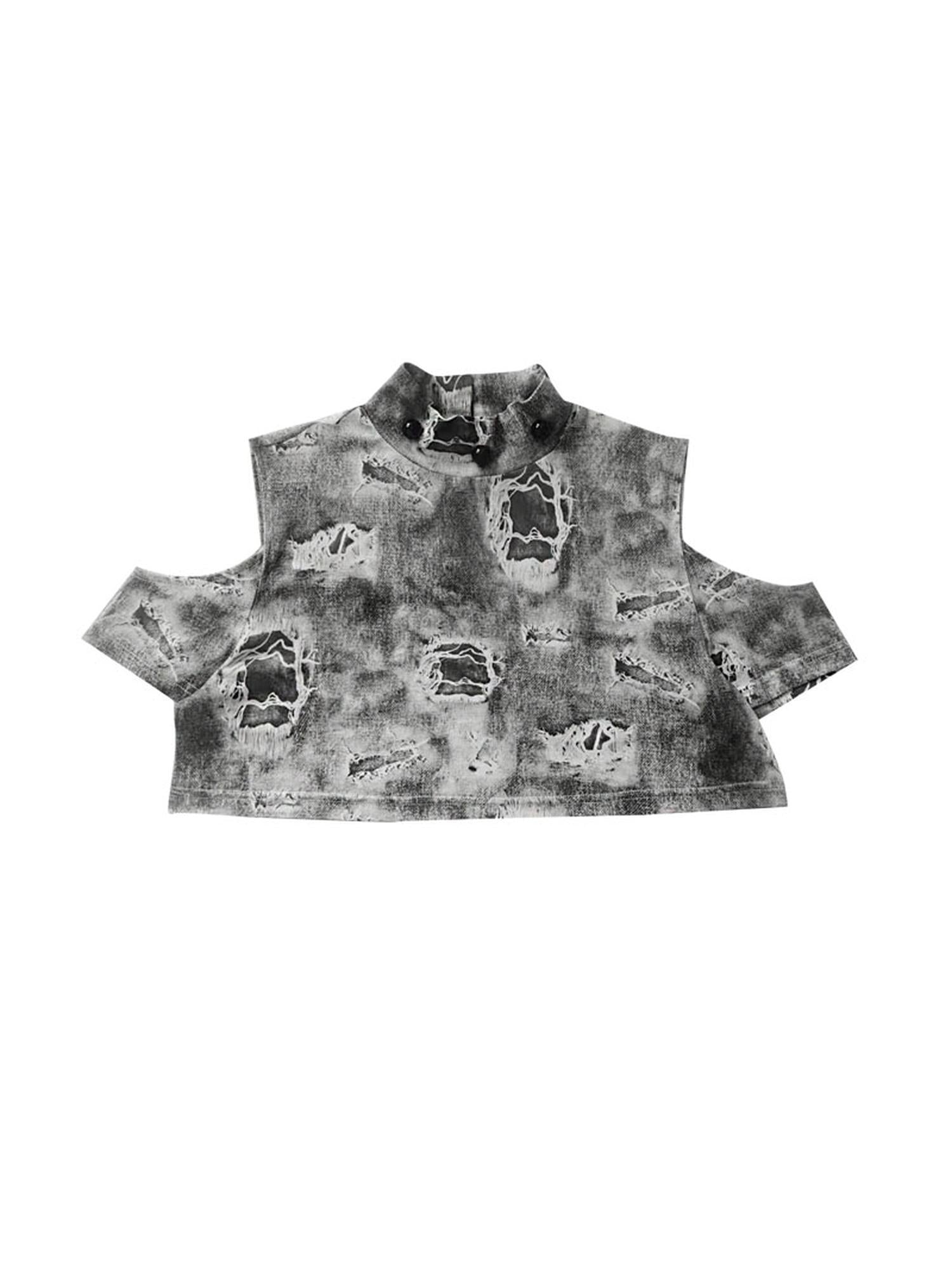 WSW WUSHENWU Playful Bear Detachable Denim Jumpskirt