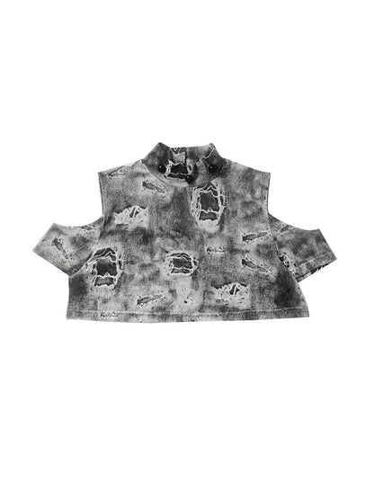 WSW WUSHENWU Playful Bear Detachable Denim Jumpskirt
